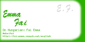 emma fai business card